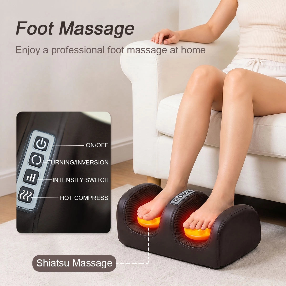 Bosscare C1 massage mat with foot massage function display