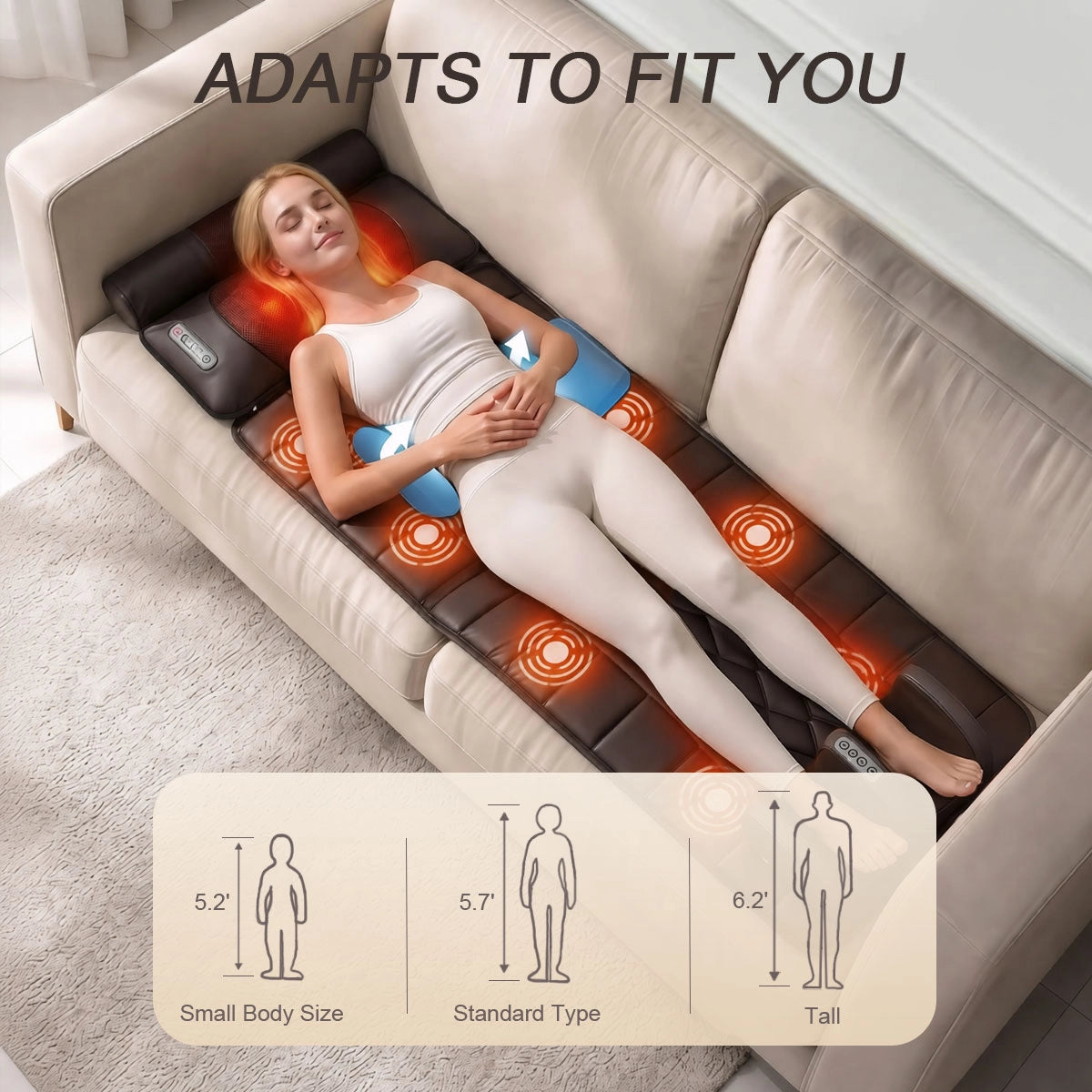 Bosscare C1 full-body massage pad designed to adapt to different body positions