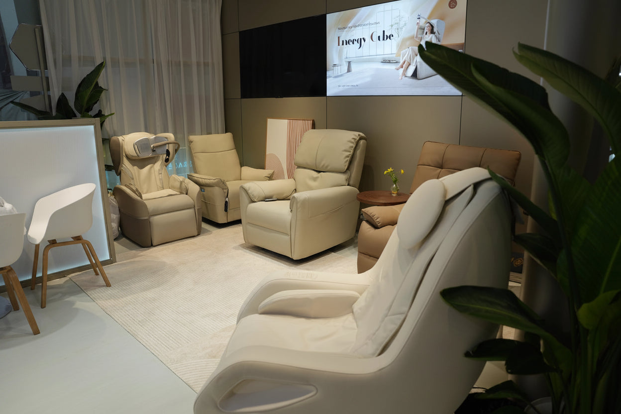 Bosscare compact wellness chair exhibition display for business buyers