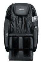 Front view of Bosscare GR8287 black massage chair with foot and calf massage sections