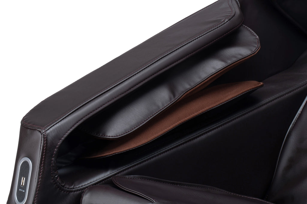 Bosscare GR8287 brown massage chair armrest detail for classic comfort design
